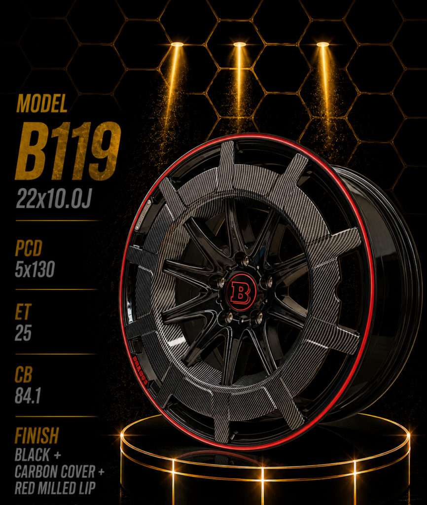 22" Mercedes-Benz Brabus Rims – G-Wagon Fitment (10J, 5×130 PCD)