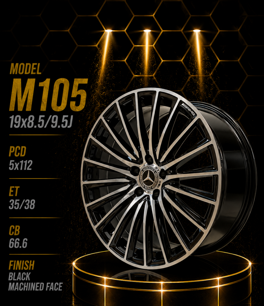19" Mercedes-Benz Alloy Rims – Staggered Set (8.5J Front / 9.5J Rear, 5/112 PCD)