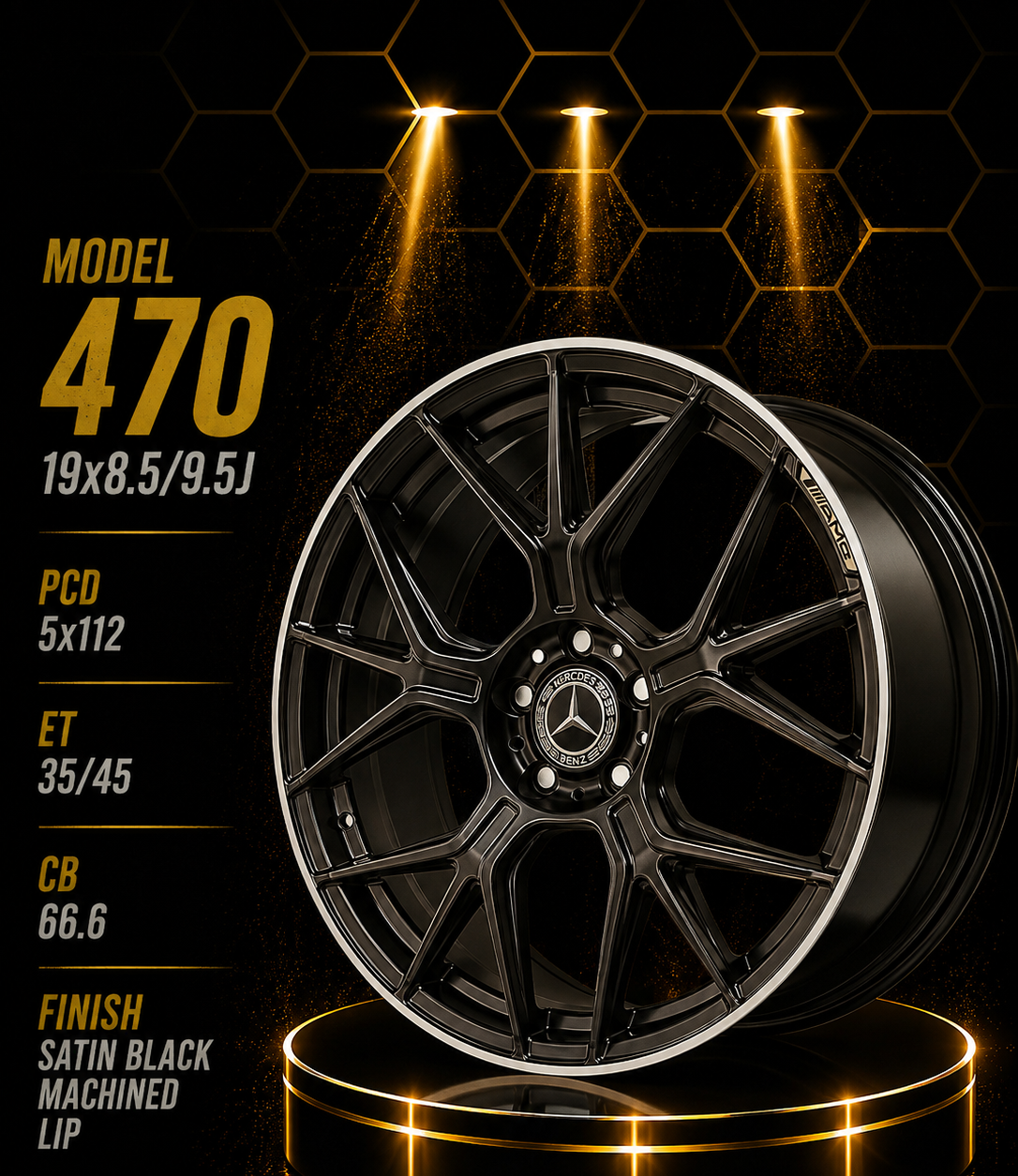 Buy 19" Mercedes-Benz Alloy Rims – Staggered Set (8.5J Front / 9.5J Rear, 5×112 PCD) Online | KUSTOM KINGS 19" Mercedes-Benz Alloy Rims – Staggered Set (8.5J Front / 9.5J Rear, 5×112 PCD)