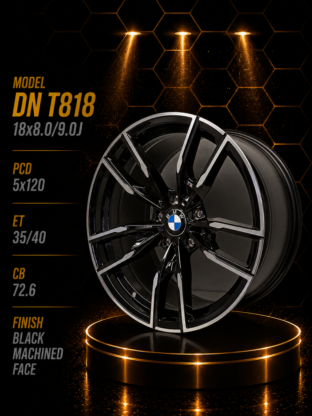 Buy 18" BMW Fitment Alloy Rims – 8J Front / 9J Rear – 5×120 PCD Online | KUSTOM KINGS 18" BMW Fitment Alloy Rims – 8J Front / 9J Rear – 5×120 PCD