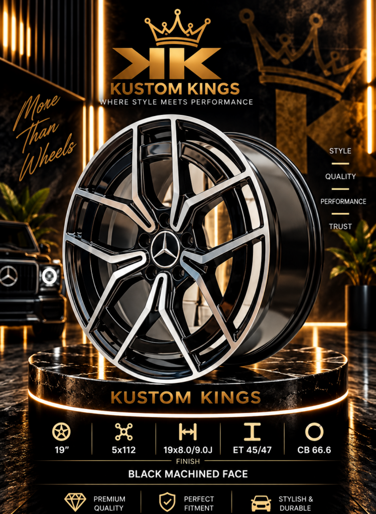 19 Inch Mercedes-Benz Alloy Rims – Staggered Fitment (8J Front / 9J Rear, 5×112 PCD)