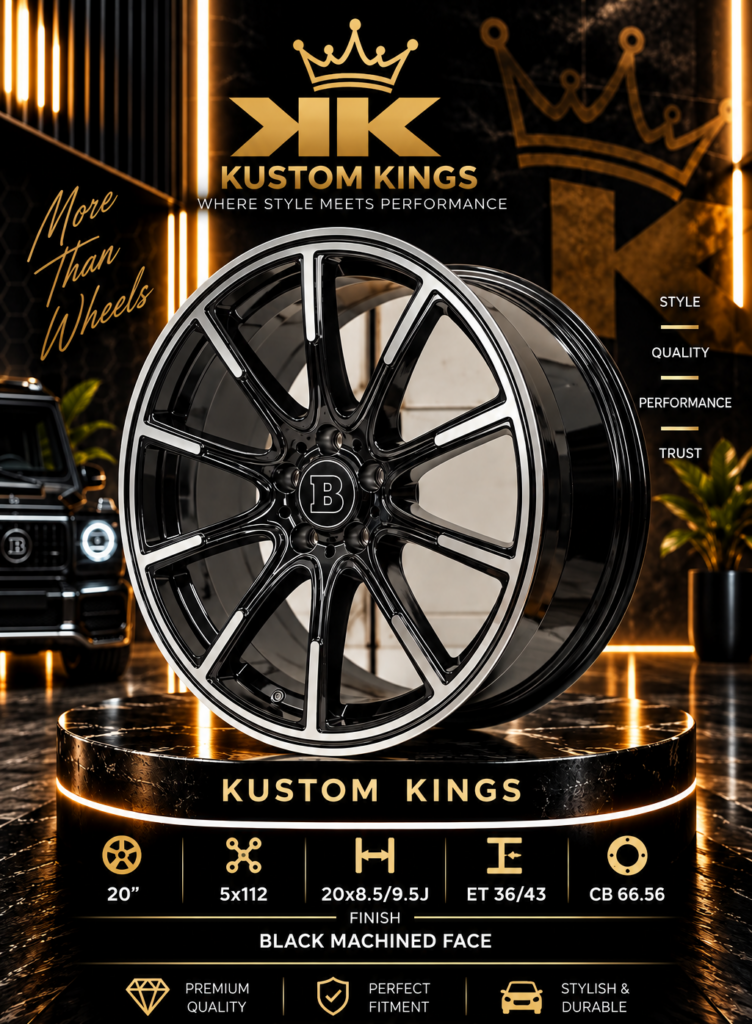 20 Inch Mercedes-Benz Brabus Rims – Staggered Fitment (8.5J Front / 9.5J Rear, 5×112 PCD)