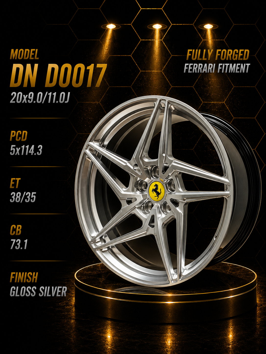 Buy 20" Ferrari Fitment Rims – 9J Front / 11J Rear – 5×114 PCD Online | KUSTOM KINGS 20" Ferrari Fitment Rims – 9J Front / 11J Rear – 5×114 PCD