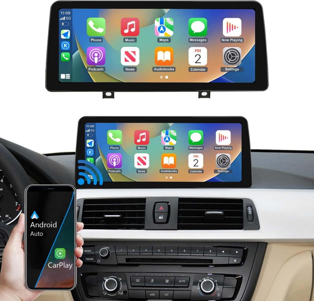 BMW 3 Series F30 Android 14 Touch Screen Radio Replacement 2013-2019 Wireless Apple CarPlay & Android Auto