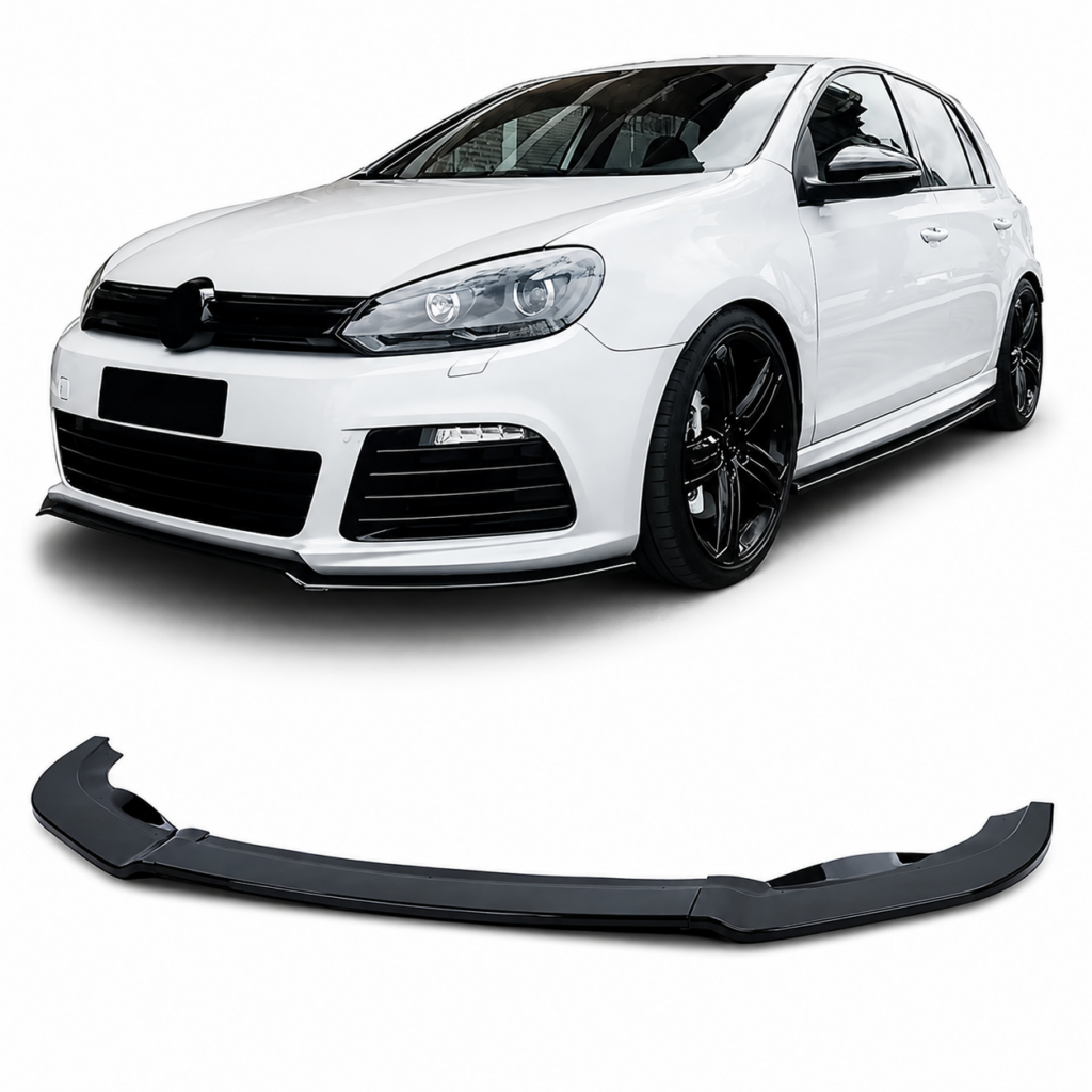 Volkswagen Golf 6 R Front Splitter Lip - Gloss Black