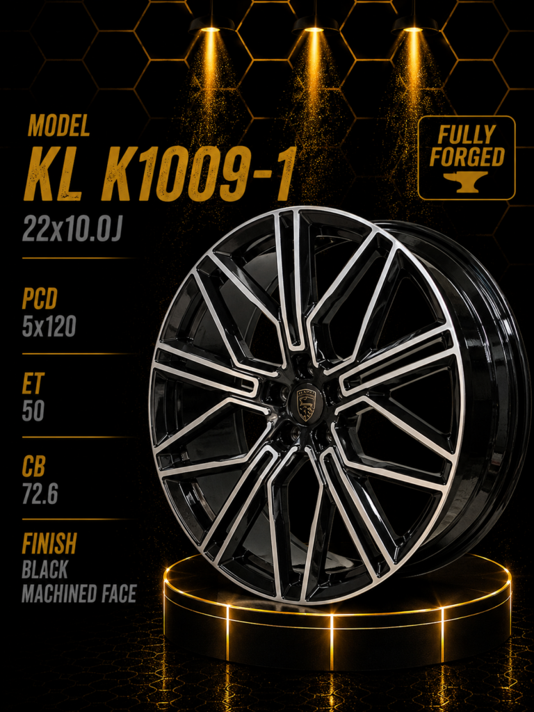 22 Inch Range Rover Fitment 10J 5/120 PCD Gloss Black Fully Forged Rims