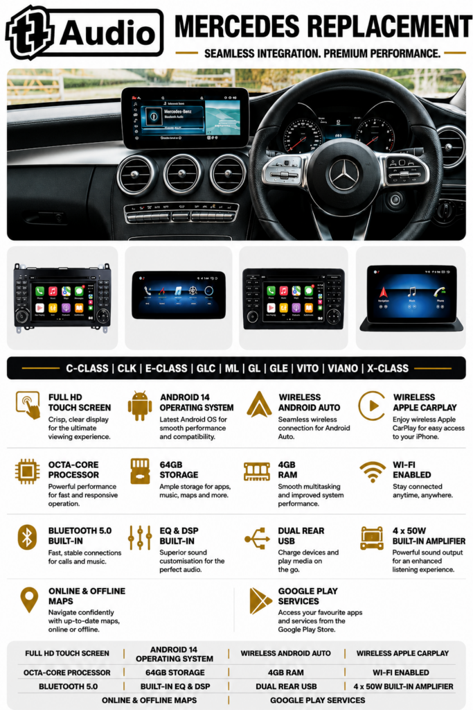 Mercedes Benz OEM Replacement Multimedia System