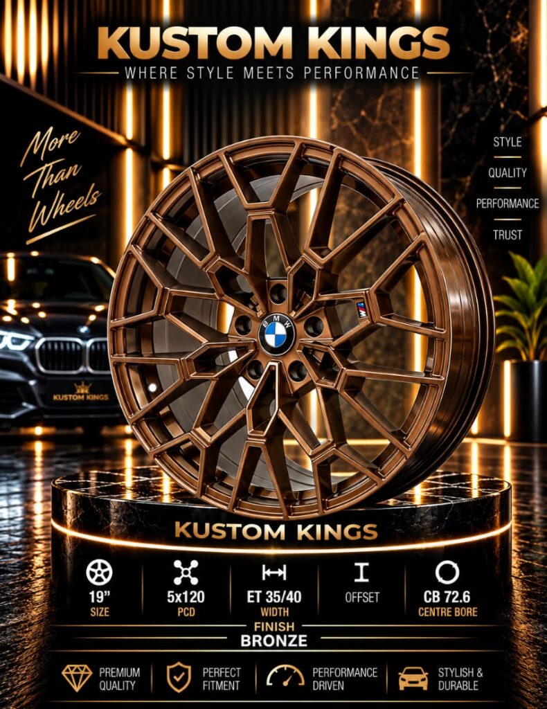 19 Inch BMW Fitment Rims 5/120 PCD Bronze Multi-Spoke Alloy Wheels