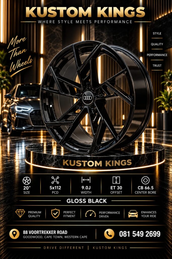 20 Inch Audi Rims 5/112 PCD - Gloss Black