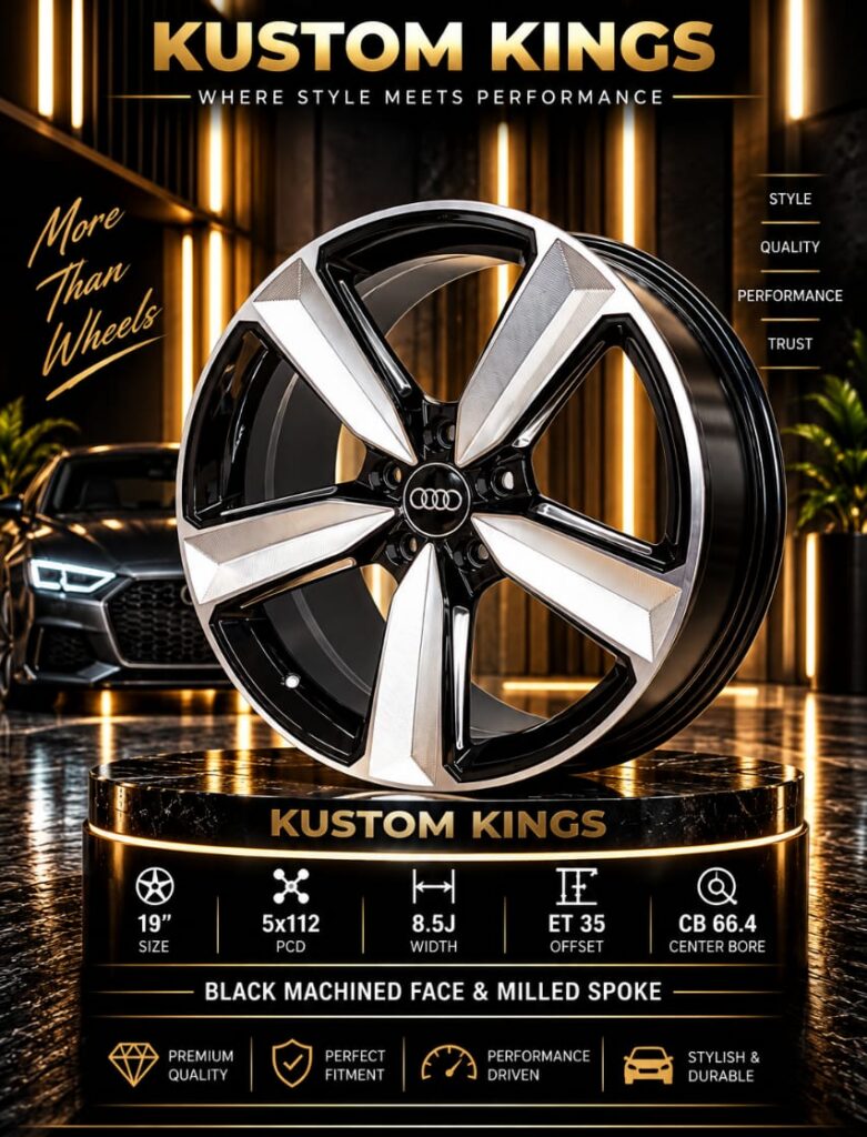19 Inch Audi Rims 5/112 PCD - Face Milling Spoke