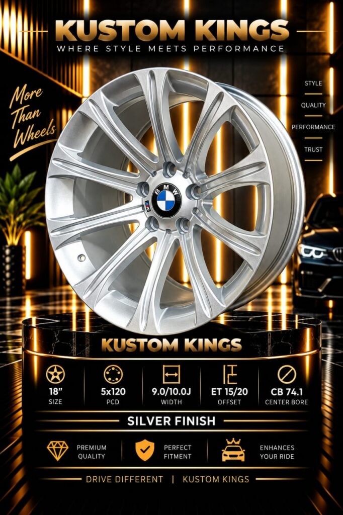 18 Inch BMW Fitment Rims -9J/10J - 5/120 PCD Silver Alloy Wheels