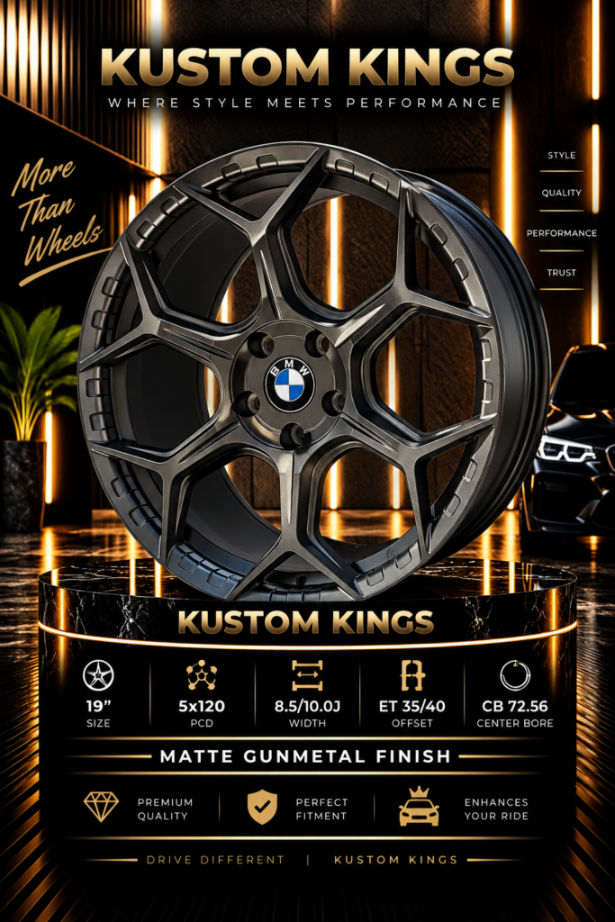 19 Inch BMW Fitment Rims 5/120 PCD - Matte Gunmetal Alloy Rims