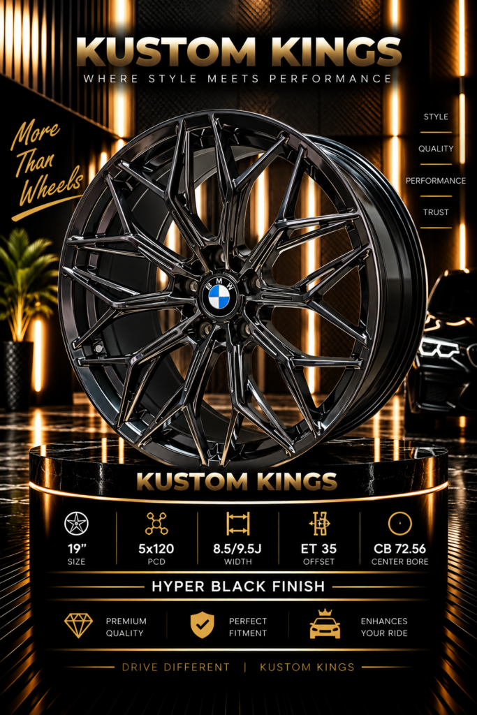 19 Inch BMW Fitment 5/120 PCD Hyper Black Multi-Spoke Alloy Rims